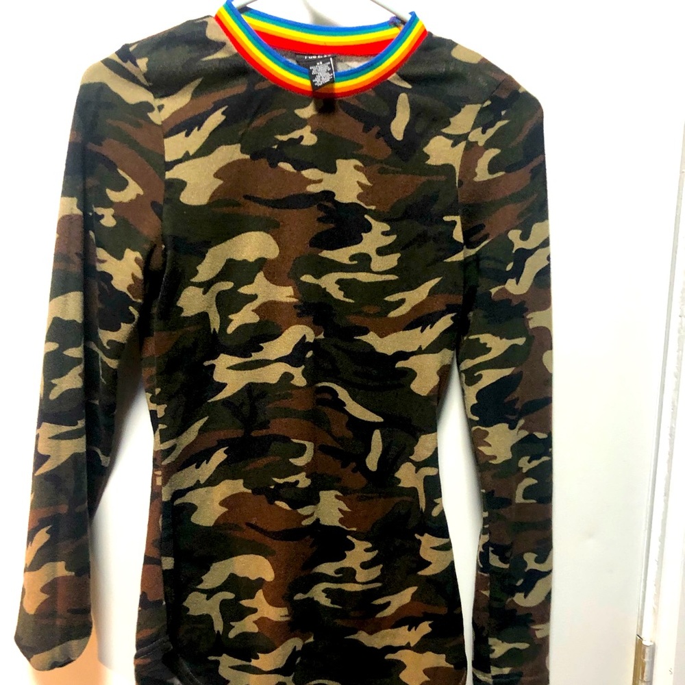 Military color wool dress